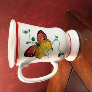 1954 Vintage B.I. Inc Butterfly Pedestal Mug - M9